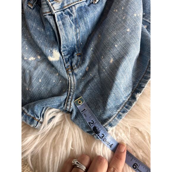 American Eagle Outfitters Women's Denim Distressed Bleach Jean Shorts Blue SZ 6‎ - Picture 9 of 9